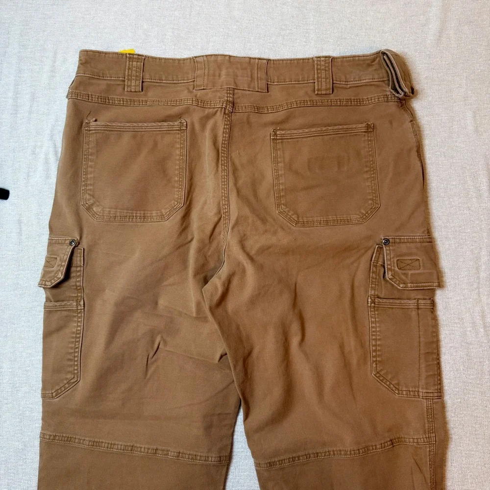 Duluth Trading Co Flex Fire Hose Cargo Pants Mens 40x30 Brown Workwear Utility